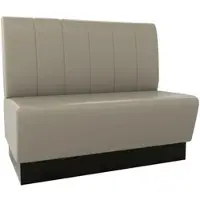 BIG Möbel Gastro Sitzbank Amsterdam | 120 cm breit | Kunstleder Taupe | Vertikale Steppung | Gastro Dinerbank
