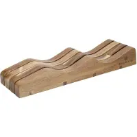 Master Class Messerhalter of Holz, Messerhalter mit Sicherheit und Hygiene für Schubladen und Arbeitsplatten of Küche, 35 x 10 x 5,5 cm