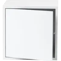 Muuto - Stacked System Regalmodul mit Tür, medium / weiß