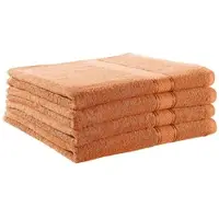 BETTWARENSHOP Handtuch Serie Essential Duschtuch 4er Pack 70x140 cm | pfirsich - orange
