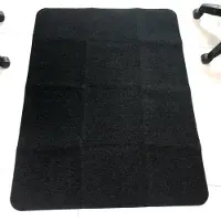 INF Bodenbelag für Holzböden, Matte für Bürostuhl, 20X90 cm Schwarz