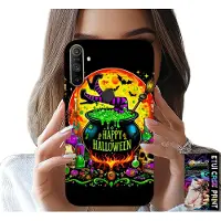 Inny producent Hülle für Realme C3 – Hexe, Kessel, Zauberstab, Halloween-Motiv
