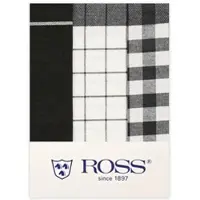 Ross 3er Pack Baumwoll-Geschirrtuch 1605 50x70 cm | schwarz - schwarz