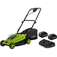 Vito 20V Akku-Rasenmäher + 2 Akkus 4.0Ah+ Doppel-Ladegerät Behälter 30L