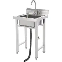 OEM Gewerbliche Spüle, langlebiger Edelstahl, benutzerfreundliches Design, Silber