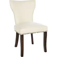 CLP Esszimmerstuhl Zadar Stoff creme Gestell Farbe antik-dunkel