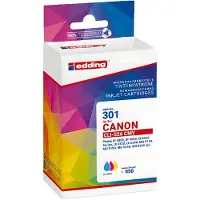Edding EDD-301 Tintenpatronen Multipack, cyan, magenta, yellow kompatibel zu Canon CLi-526C/M/Y, Cyan, Magenta, Gelb, 10 ml, 3 Stück(e), 850 Seiten, Multipack