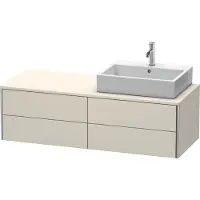 Duravit XSquare Konsolenwaschtischunterbau wandhängend, 4 Schubkästen, Becken rechts, 1400x400x548mm, XS4913R9191