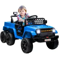 AIYAPLAY Elektrisches Kinderauto, mit Lichtern, Musik und Hupe 3-8 Jahre