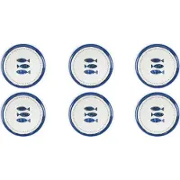 Excelsa set von 6 pizzascheneider Ocean porzellan 31 cm blau