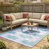FRAAI Retro In- & Outdoorteppich - Pop Lines Lila 120x170 cm