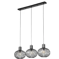 TRIO -Leuchten Pendelleuchte GILA BHT 120x150x33 cm schwarz Hängelampe