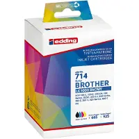 Edding EDD-714, Schwarz, Cyan, Magenta, Gelb, 23 ml, 12 ml, 4 Stück(e), 665 Seiten, Multipack