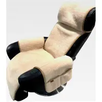 Markenlos Sesselschoner für Relaxsessel Alpaca mit Taschen und Befestigung Überwurf Sitzauflage aus 100% Wolle
