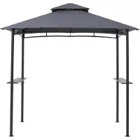 Grasekamp Grillpavillon BBQ 1,5x2,4m inkl. Flammschutzdach grau