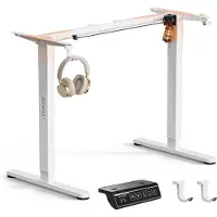 Sense7 NOJO Light Elektrisch Höhenverstellbares Schreibtischgestell | 72-118cm, Memory-Funktion, Kopfhörerhalter, Max. 70kg, Stahl-Tischgestell