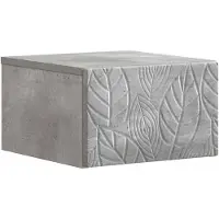 vidaXL Wandmontierter Nachttisch Betongrau 49 x 34,5 x 20 cm
