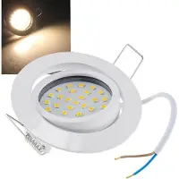 Chilitec LED-Einbauleuchte Flat-32dim warmweiß 80x32mm, 5W, 420lm, weißes Gehäuse