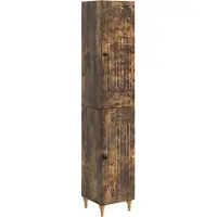vidaXL Schrankset 2 pcs Geräucherte Eiche Holzwerkstoff