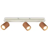 Briloner Deckenstrahler Ida, braun, 3-flammig, Kunststoff/Metall dimmbar, braun / rost, für Wohn- / Esszimmer, Kunststoff, Modern, Strahler