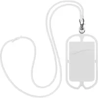 Avizar , Hülle mit Tragekette Universal mit Kartenfach Serie NeckPouch, Weiß