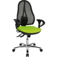 Topstar Open Point SY Deluxe Bürostuhl, Stoff / Netz grün, mit Armlehnen, OP290U G05