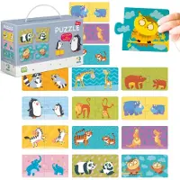 Dodo Puzzle-Duo-Hälften „Mütter und Kinder“ 12 Tierpuzzle-Set 300150