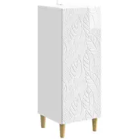 vidaXL Sideboard Hochglanz Weiß 33 x 34,5 x 90 cm Holzwerkstoff