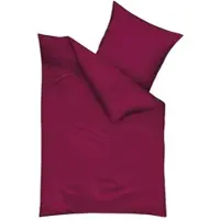 TRAUMSCHLAF Uni Biber Bettwäsche, Bettbezüge und Kissenbezüge einzeln Bettbezug einzeln 240x220 cm | bordeaux - rot