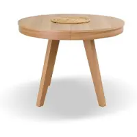 Masseno Ausziehbar Esstisch PICCOLO 100 - 200 cm x 100 cm Rund Tisch für Wohnzimmer, Küche, Eichefarben