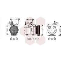 VAN WEZEL 8200K199 Klimaanlage Klimakompressor PAG 46 R134a für HYUNDAI GETZ (TB)