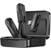 Yesido - Lavalier Microphone 2in1 (KR16) - Lightning, 70mAh, Wireless, 2.4GHz - Black