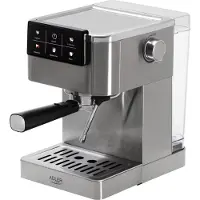 Adler AD 4390 Manuelle Espressomaschine 1,5 l 20 bar Thermoblock PID Manueller Milchaufschäumer 1350 W Silber