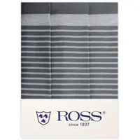 Ross 3er Pack Zwirn Halbleinen Geschirrtücher Streifenfond 50x70 cm | silber - grau