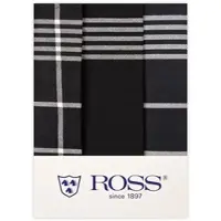 Ross 3er Pack Baumwoll-Geschirrtücher 1837 3- Pack 50x70 cm | schwarz - schwarz