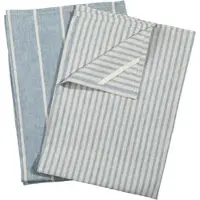 Pichler 2er Pack Halbleinen Geschirrtücher Corin 2x 50x70 cm | blau - blau
