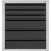 Proregal Schubladenschrank Kobra mit 6 Schubladen | HxBxT 75x70x43,5cm | Lichtgrau/Anthrazitgrau