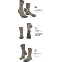 Falke TK1 Adventure Wool Damen Wandersocken, 35-36, Rot, Schurwolle