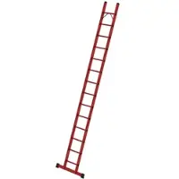 Proregal Sprossen-Anlegeleiter GFK mit Traverse 14 Sprossen