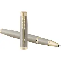 Parker Rollerpen IM Finishing Touch, Sandstein-Oberfläche, Champagner-Akzente