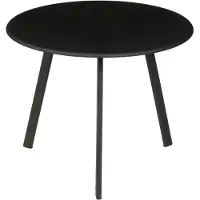 Mica Decorations Seattle Beistelltisch für Außenbereich - Runder Couchtisch - Pflanzentisch und Kaffeetisch - H38 x Ø58 cm - Metall - Schwarz
