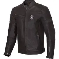 Merlin Alton II D3O Schwarz Motorrad Lederjacke Größe 4XL
