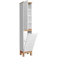 AEA Hochschrank Badezimmer Regal Badschrank Badmöbel Regale Bad Schränke 35x33x187cm