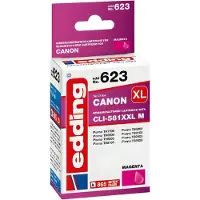 Edding EDD-623 Druckerpatrone, magenta kompatibel zu Canon CLI-581XXLM, Magenta, 10,5 ml, 1 Stück(e), 865 Seiten, Einzelpackung