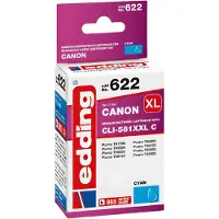 Edding EDD-622 Druckerpatrone, cyan kompatibel zu Canon CLI-581XXLC, Cyan, 10,5 ml, 1 Stück(e), 865 Seiten, Einzelpackung