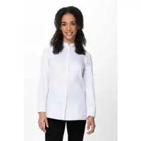 Chef Works Damenkochjacke Tulum Flex Serie nachhaltig, Knöpfe, Cool VentTM, White, Größe XS