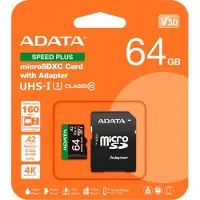 ADATA SPEED PLUS microSDXC 64 GB (UHS-I U3, Class 10, V30, A2)