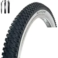 Bike-parts 1 x maxxi4you HY-8008 Fahrradreifen Schwarz/Weiß 54-507 (24 x 1,95) inkl. maxxi4you Reifenheber