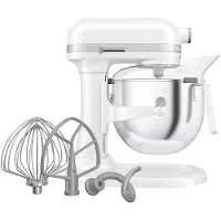 KitchenAid 5KSM70JPXEWH, Standmixer, Grau, Edelstahl, Weiß, Schlagen, Kneten, Mixen, 1,1 m, 6,6 l, Leiter, Scrollleiste