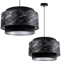 Light11 HOME Deckenleuchte Hängender Kronleuchter Lampenschirm Schwarz